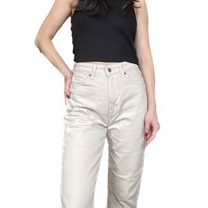 H&M Beige Mom Jeans